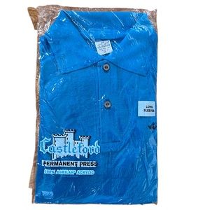 Vintage 60s/70s CASTLEFORD Long Sleeve Boys Polo Shirt~NIP